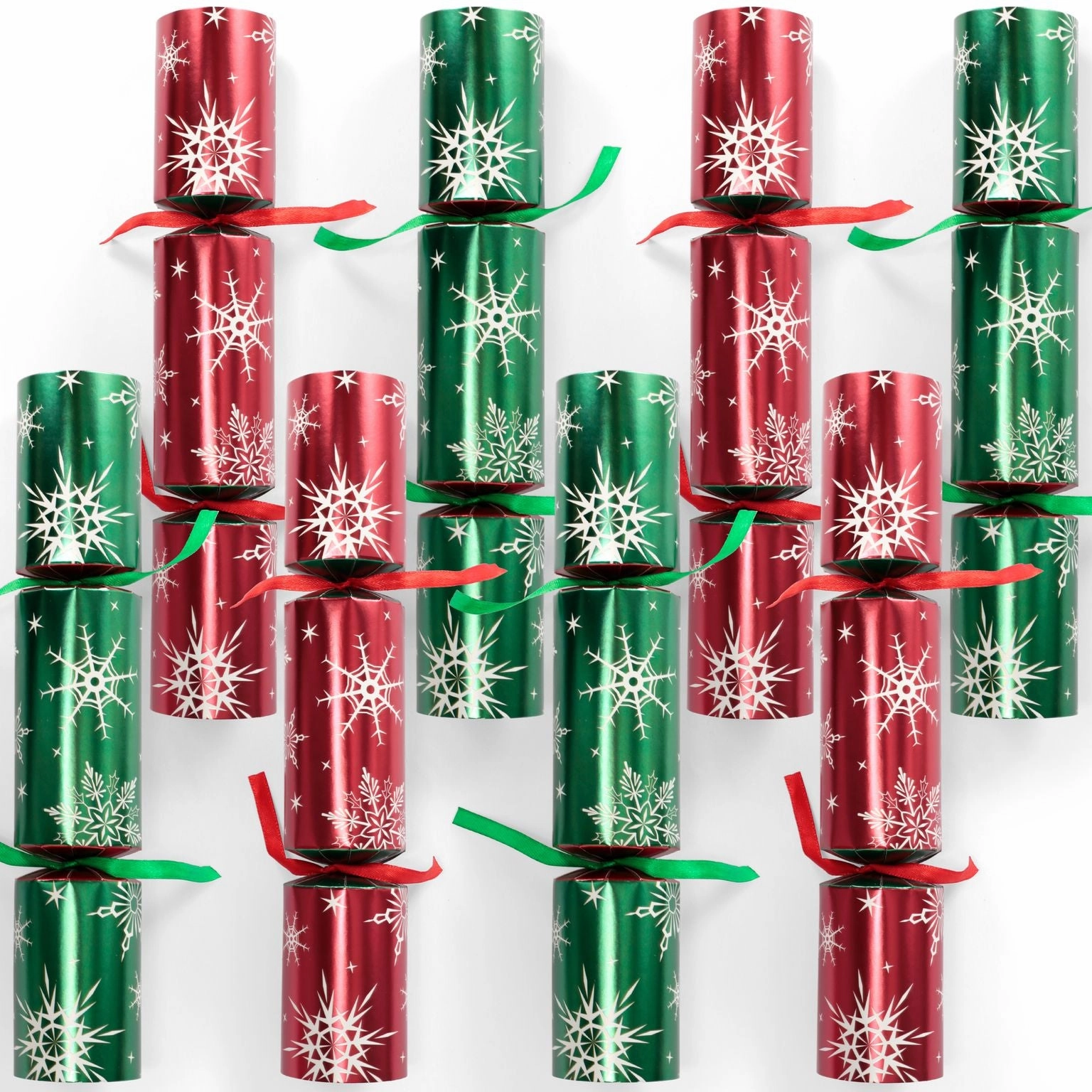 Christmas Party Table Favors (Red Green Snowflake), 8 Pack Fantastic Displays