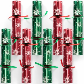 Christmas Party Table Favors (Red Green Snowflake), 8 Pack Fantastic Displays