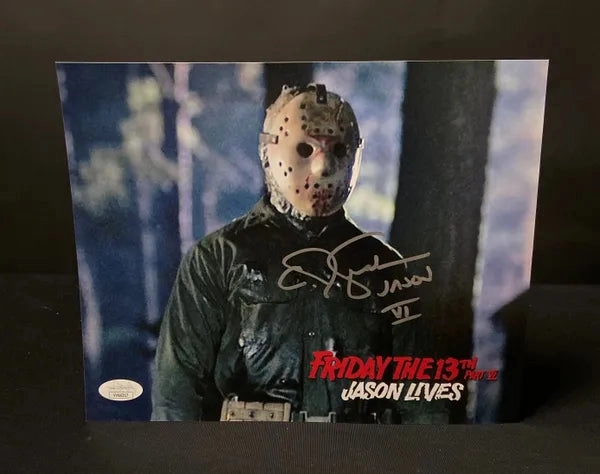CJ Graham Signed Friday the 13th Part 6 Jason Lives 8x10 Photo - JSA Certified (V1) Spooky Designs Frightening Decorations