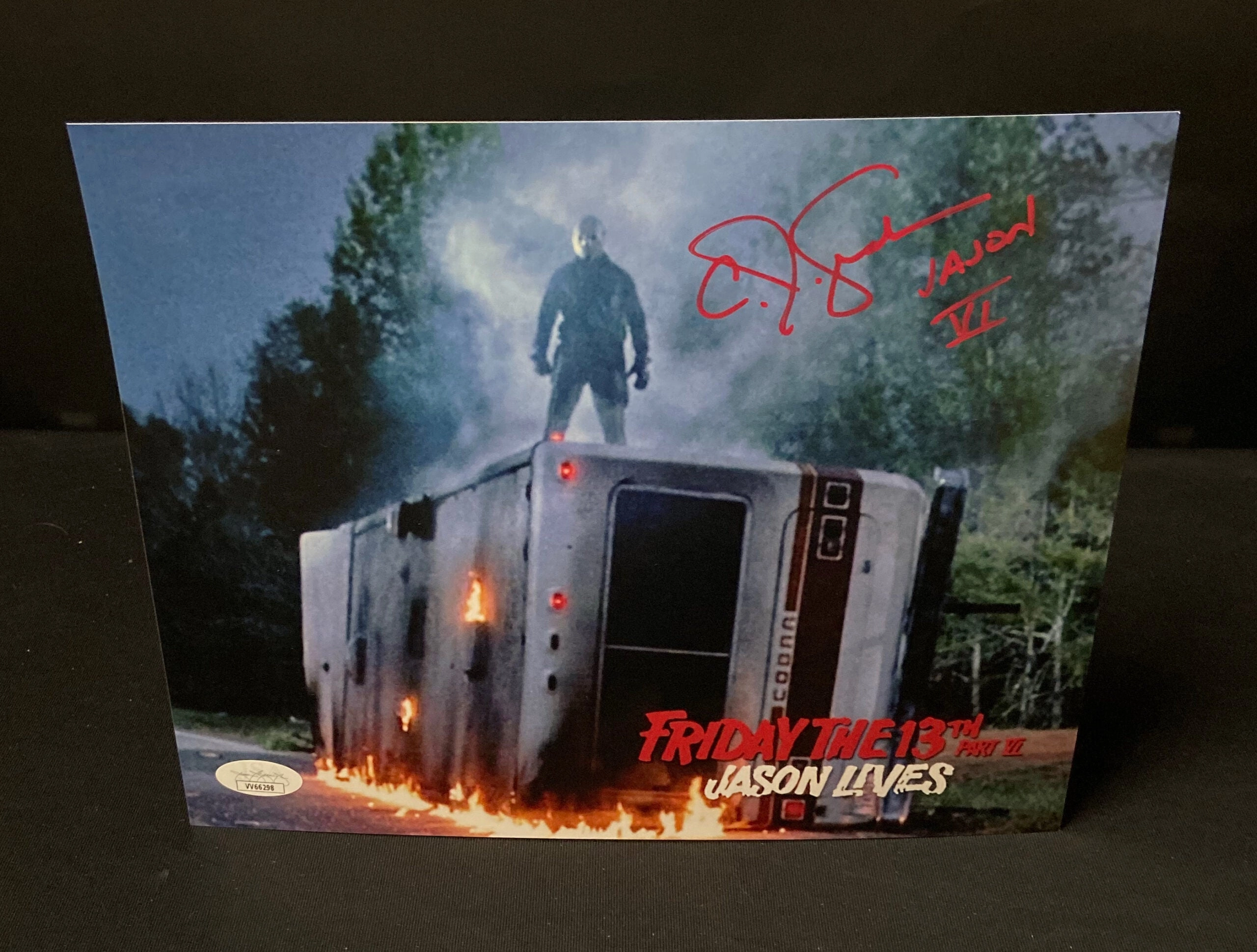 Mystical Crafts Playful Crafts CJ Graham Signed Friday the 13th Part 6 Jason Lives 8x10 Photo - JSA Certified (V4)
