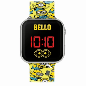 Press Kit Minions Kids Yellow Strap LED Digital Watch