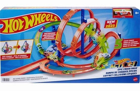 Regular Happening Random Drops Hot Wheels Epic Crash Dash Toy Car Track Set