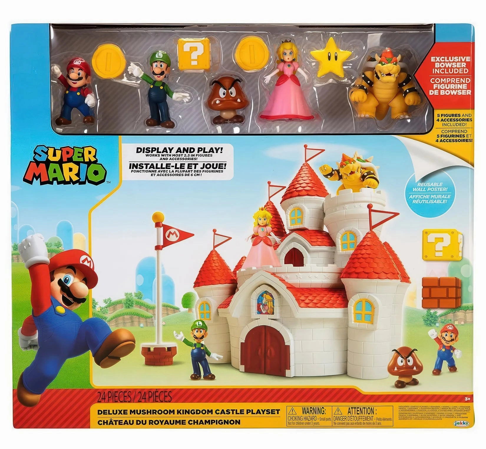 Super Mario Bros Mushroom Kingdom Deluxe Castle Playset Next Game