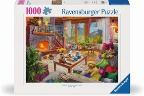 Satisfaction Gain Game End Cozy Cabin 1000pc Puzzle
