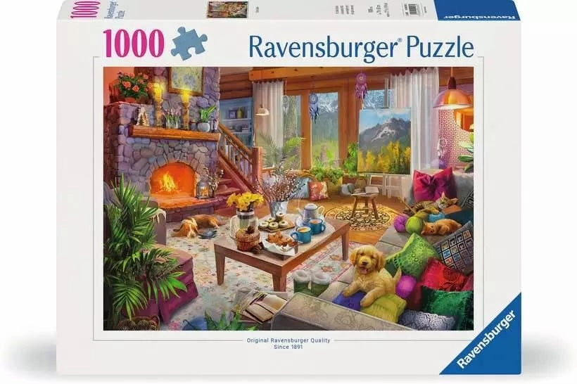 Satisfaction Gain Game End Cozy Cabin 1000pc Puzzle