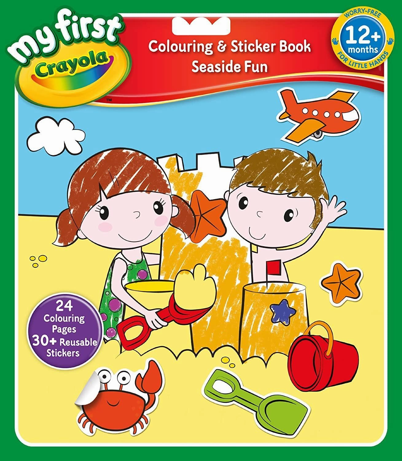 Crayola My First Crayola 10682 Sticker and Colour Book Mini Image Small Way