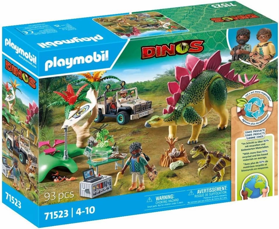 Playmobil 71523 - Dinos Research Camp with Dinos Weather Resistant Nature Discovery