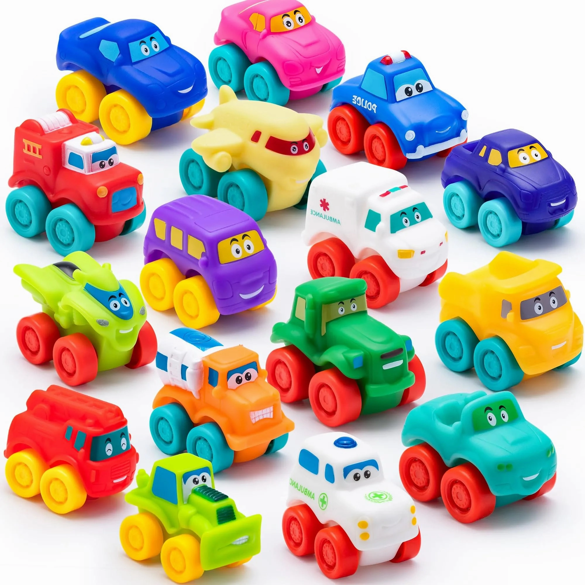 16Pcs Rubber Mini Vehicles Dream World Meditation aid