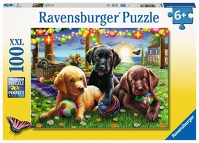 Puppy Picnic 100pc Puzzle Educational Fun Peer Learning