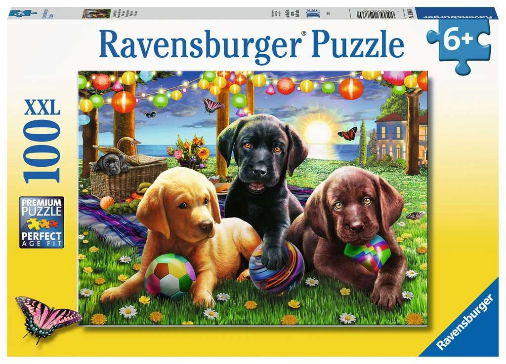 Puppy Picnic 100pc Puzzle Educational Fun Peer Learning