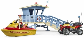 Bravery Encourage Discussion Group Lifeguard Station with Jet Ski & ATV