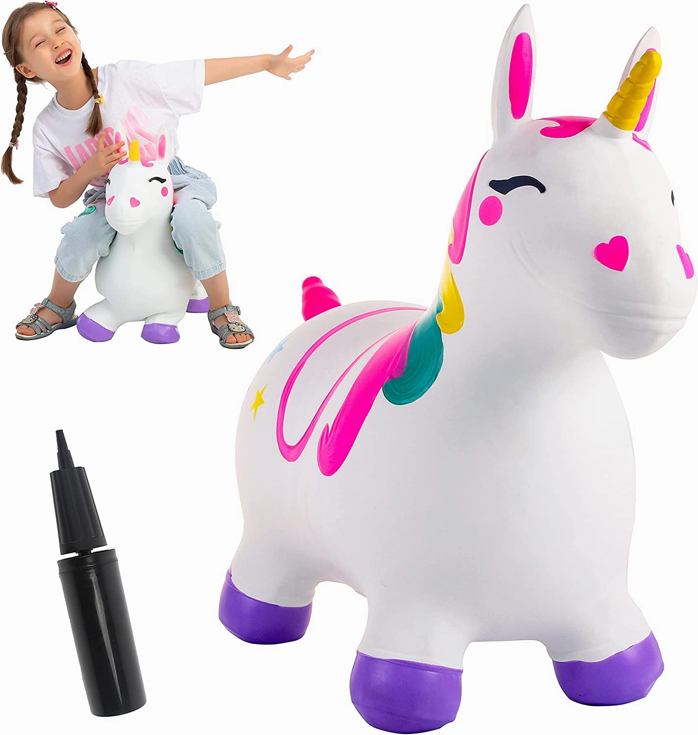 Snowboard Toy Joyin Bouncy Unicorn Hopper (White)