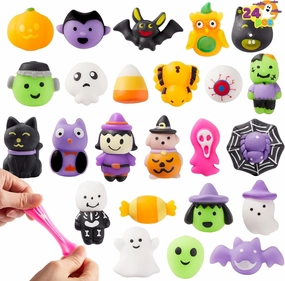 Mystical Decor 24 Pcs Halloween Mochi Squishy Toys