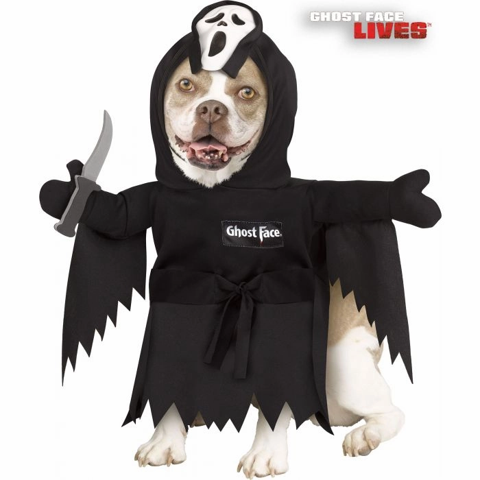 Ghost Face? Pet Costume Spooky Figures Scary Decor