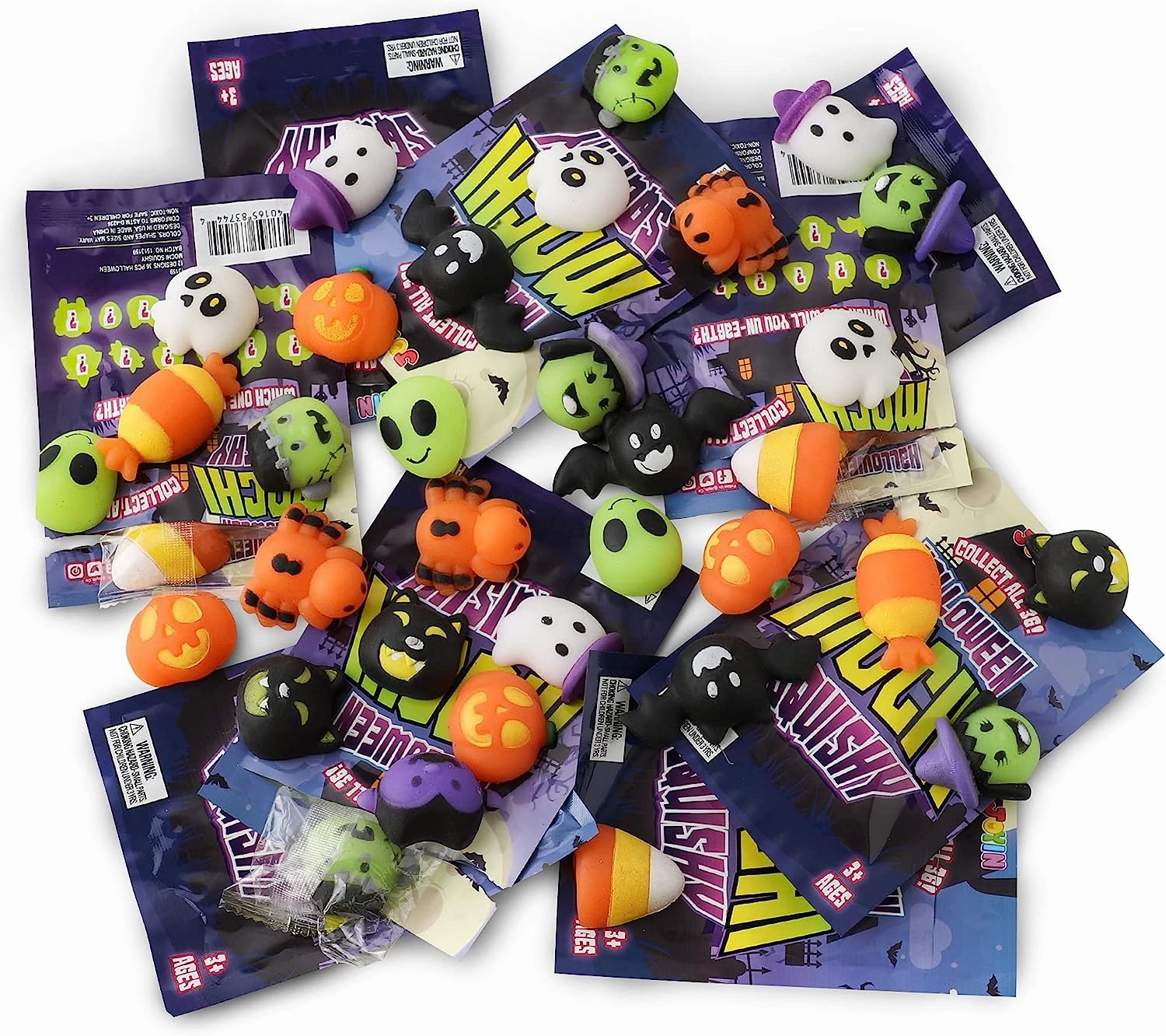 Eerie Accents Haunted Designs Halloween Mochi , 36 Pcs