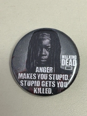 The Walking Dead - Anger Makes You Stupid 1.25" Button Fantastic Supplies Scary Treats
