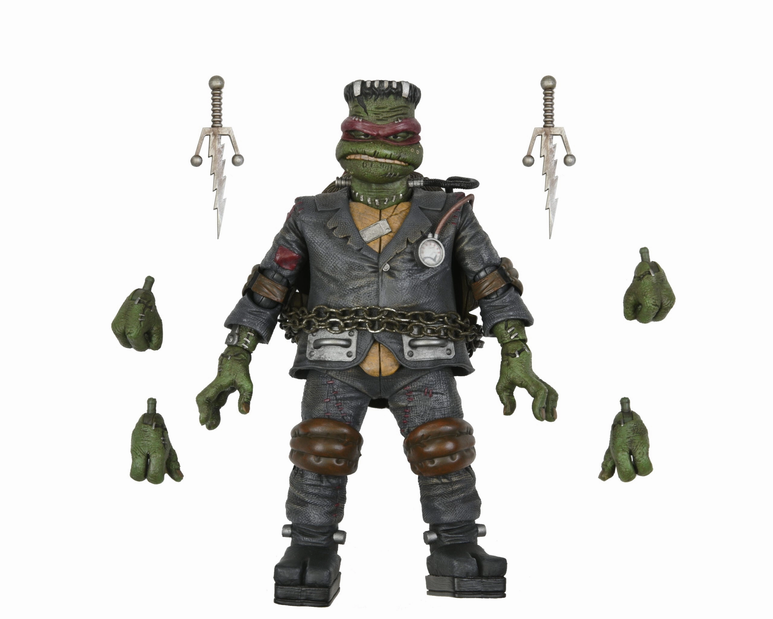 Universal Monsters x Teenage Mutant Ninja Turtles Ultimate Raphael as Frankenstein's Monster 7-Inch Scale Action Figure Monster Accessories