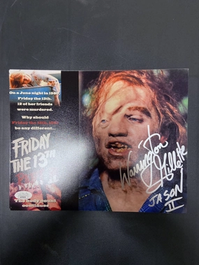 Warrington Gillette Autographed Friday The 13th Part 2 Jason 8x10 Photograph (JSA Certified) - Version 3 Scary Decorations Mysterious Supplies