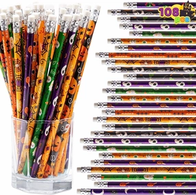 Halloween Pencil 108 Pcs Eerie Displays Ghoulish Accents