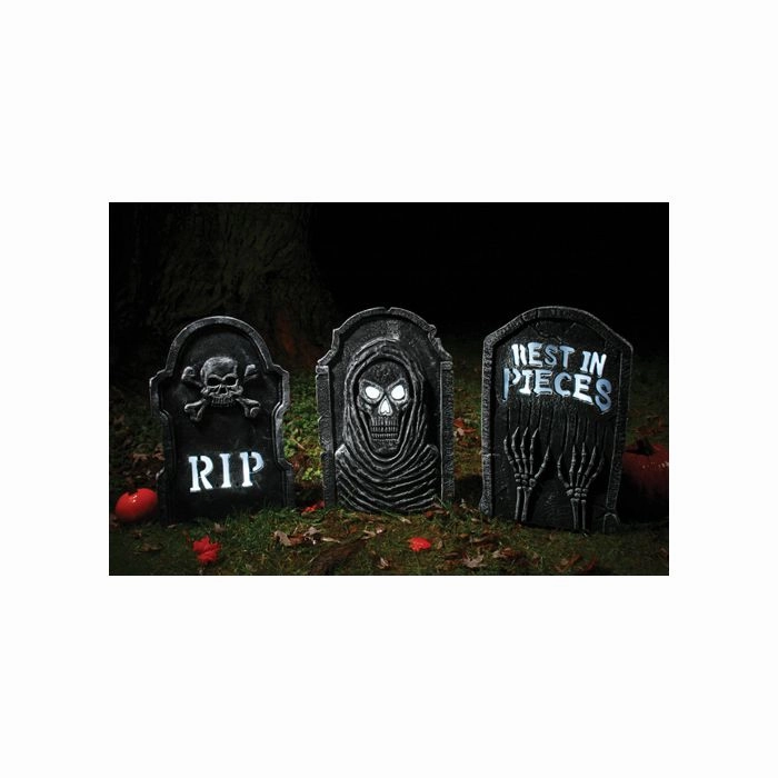 Creepy Figures Spooky Decor LED Bone Tombstones