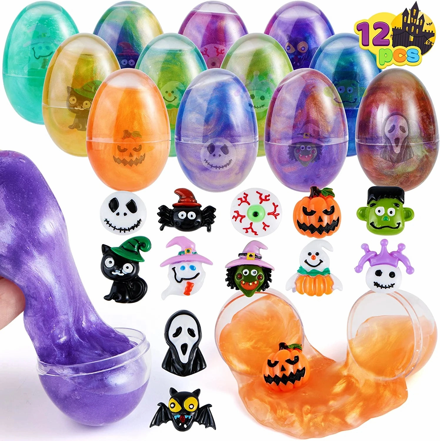 Mystical Supplies Spooky Decorations 24 Slime Eggs with Toys