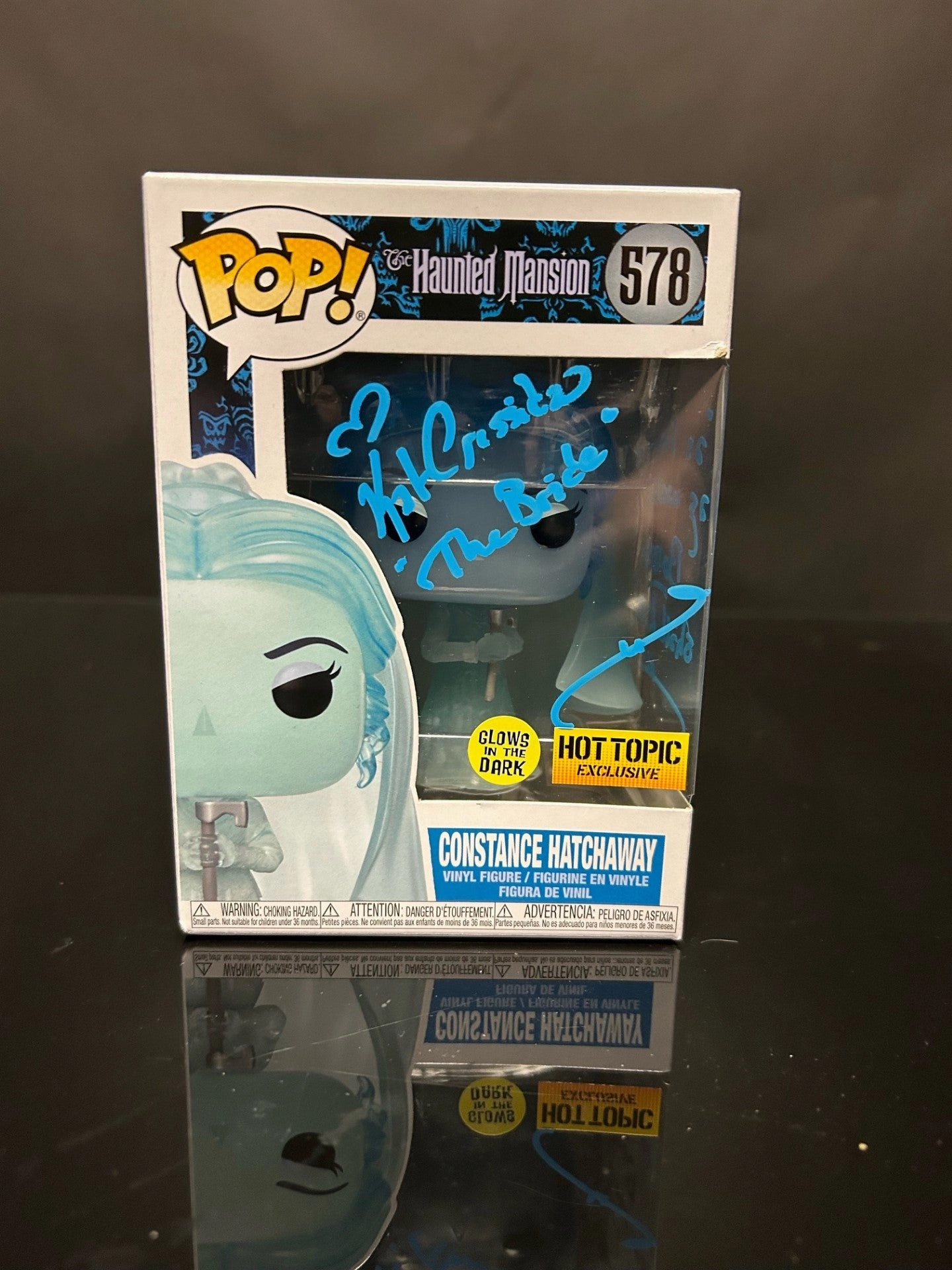 Fantastic Ornaments Kat Cressida Signed Glow In The Dark Haunted Mansion Constance Hatchaway Funko POP
