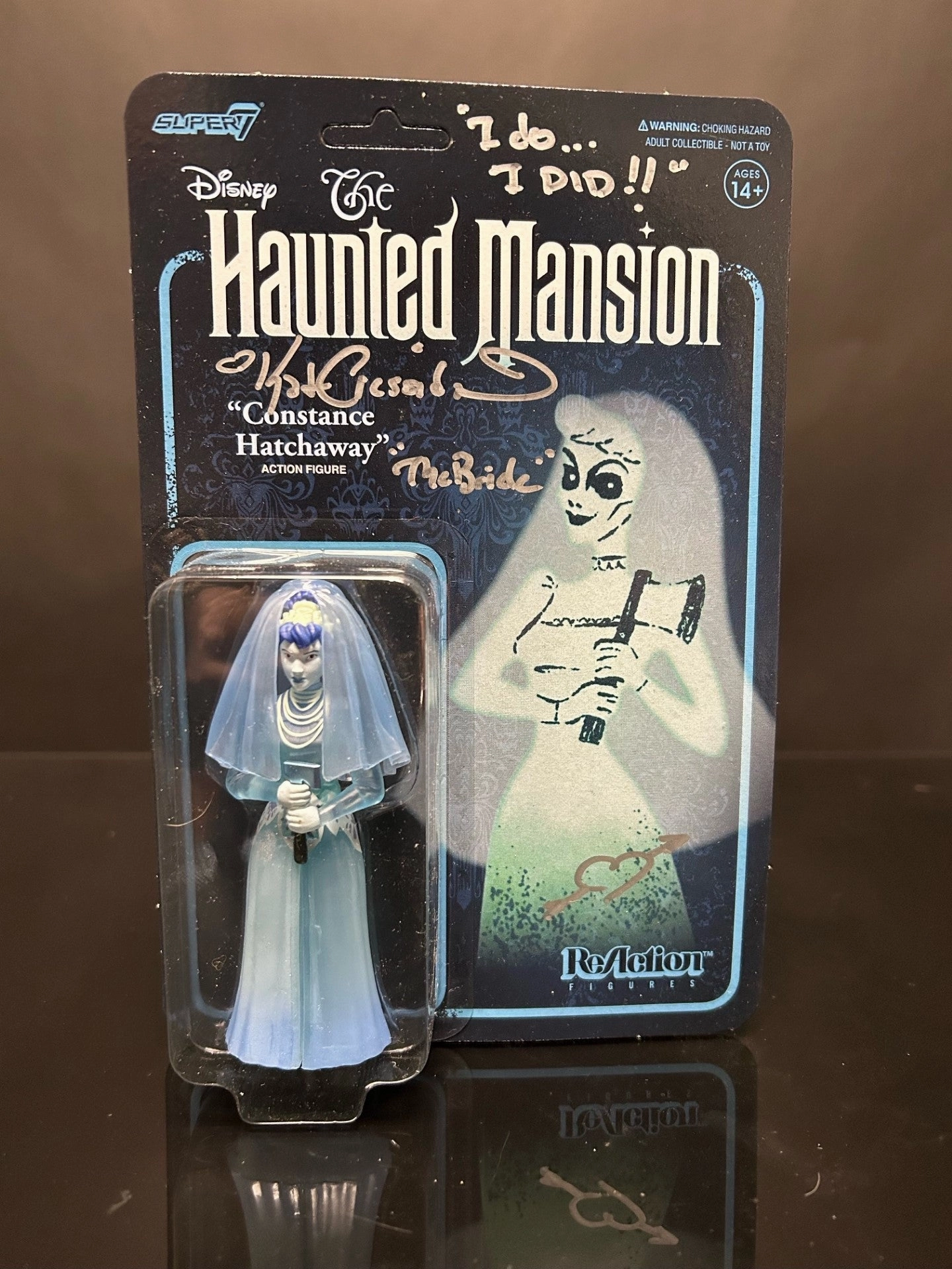 Kat Cressida Signed Haunted Mansion Constance Hatchaway Reaction Figure Mystical Lights Creepy Lights