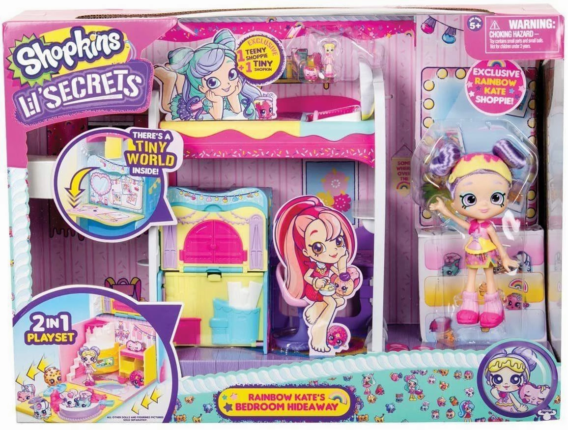 Shopkins Lil' Secrets Rainbow Kate's Bedroom Hideaway Achievement List Monthly Updates