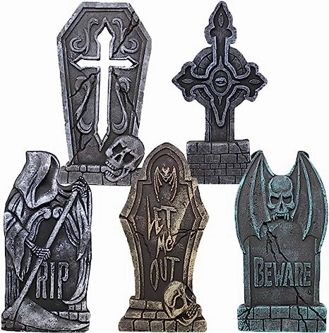 Cross Foam Tombstone, 12 Stakes Whimsical Decor