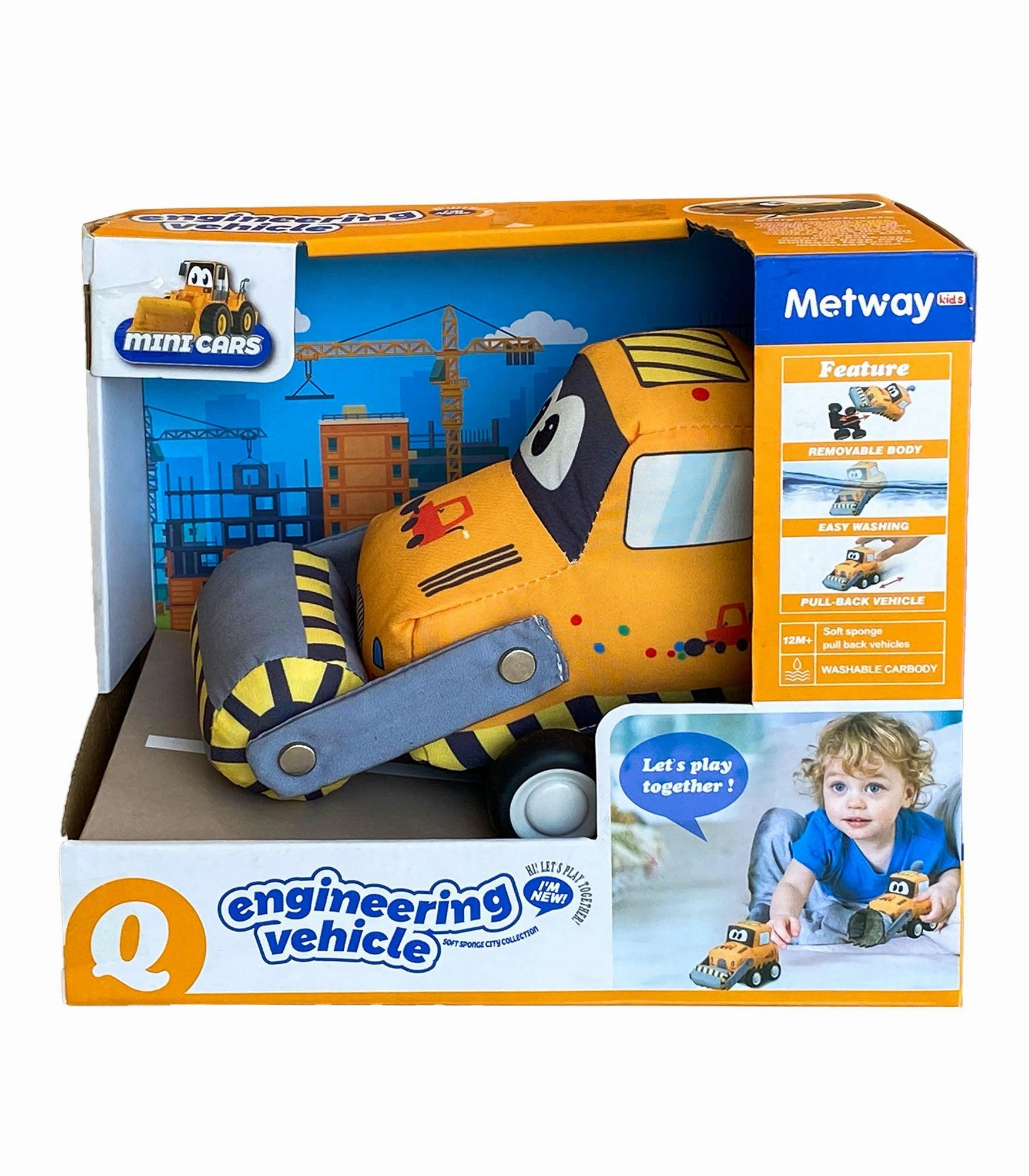 Landscape Maker Mini Cars Engineering Vehicle 19cm - Softly Touchable