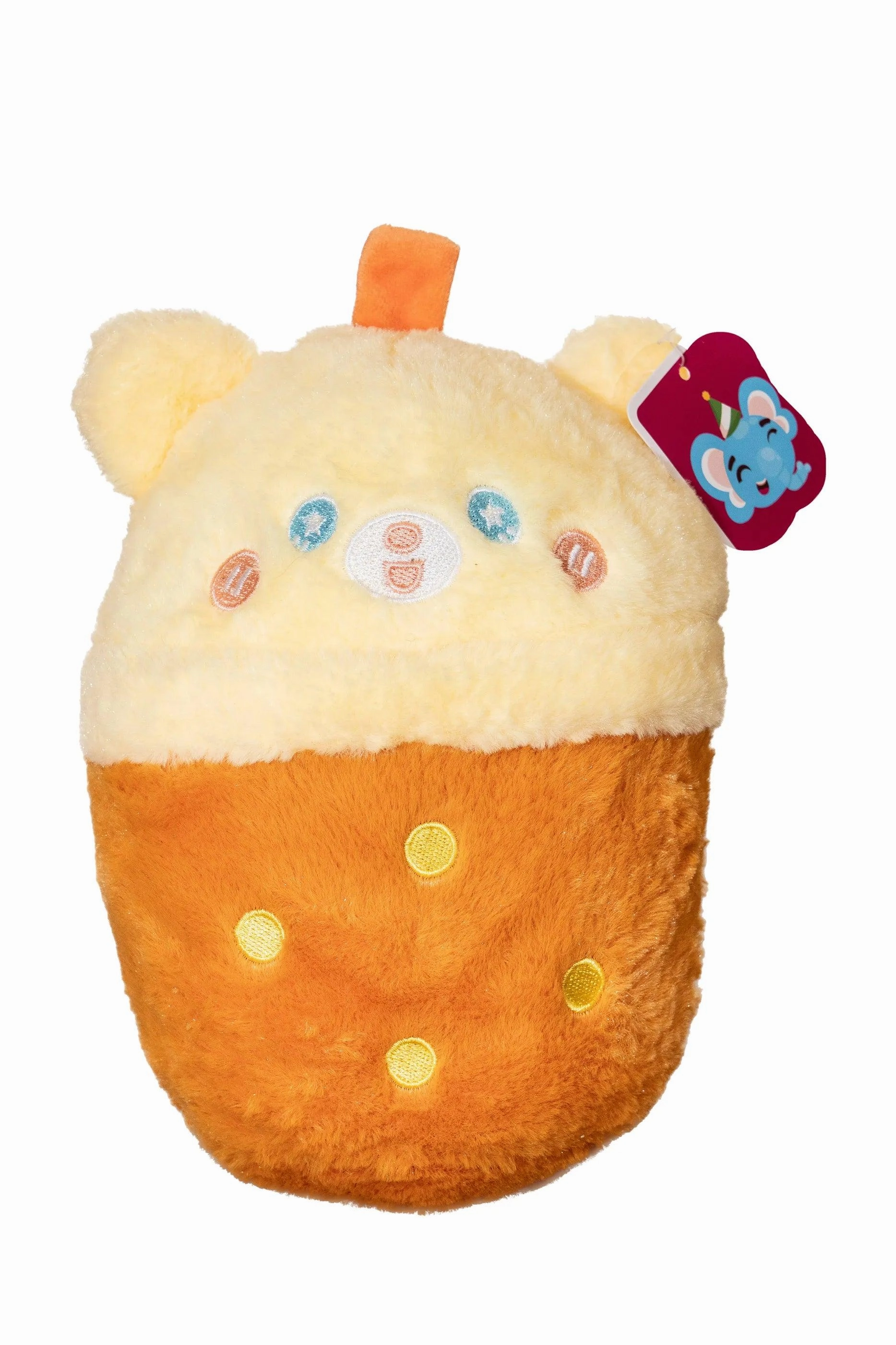 Little Spirit Cute Animal Milk Tea Cup Plush 21cm - Cream