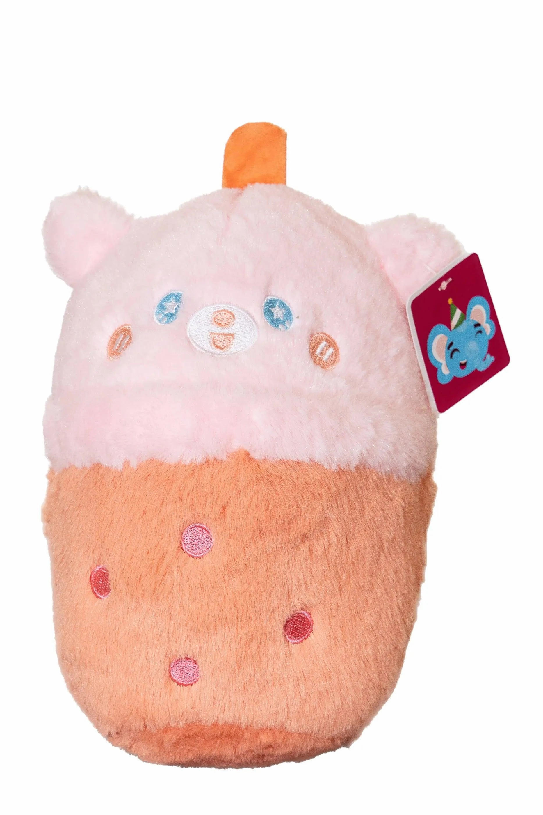 Cute Animal Milk Tea Cup Plush 21cm - Pink Tiny Peek