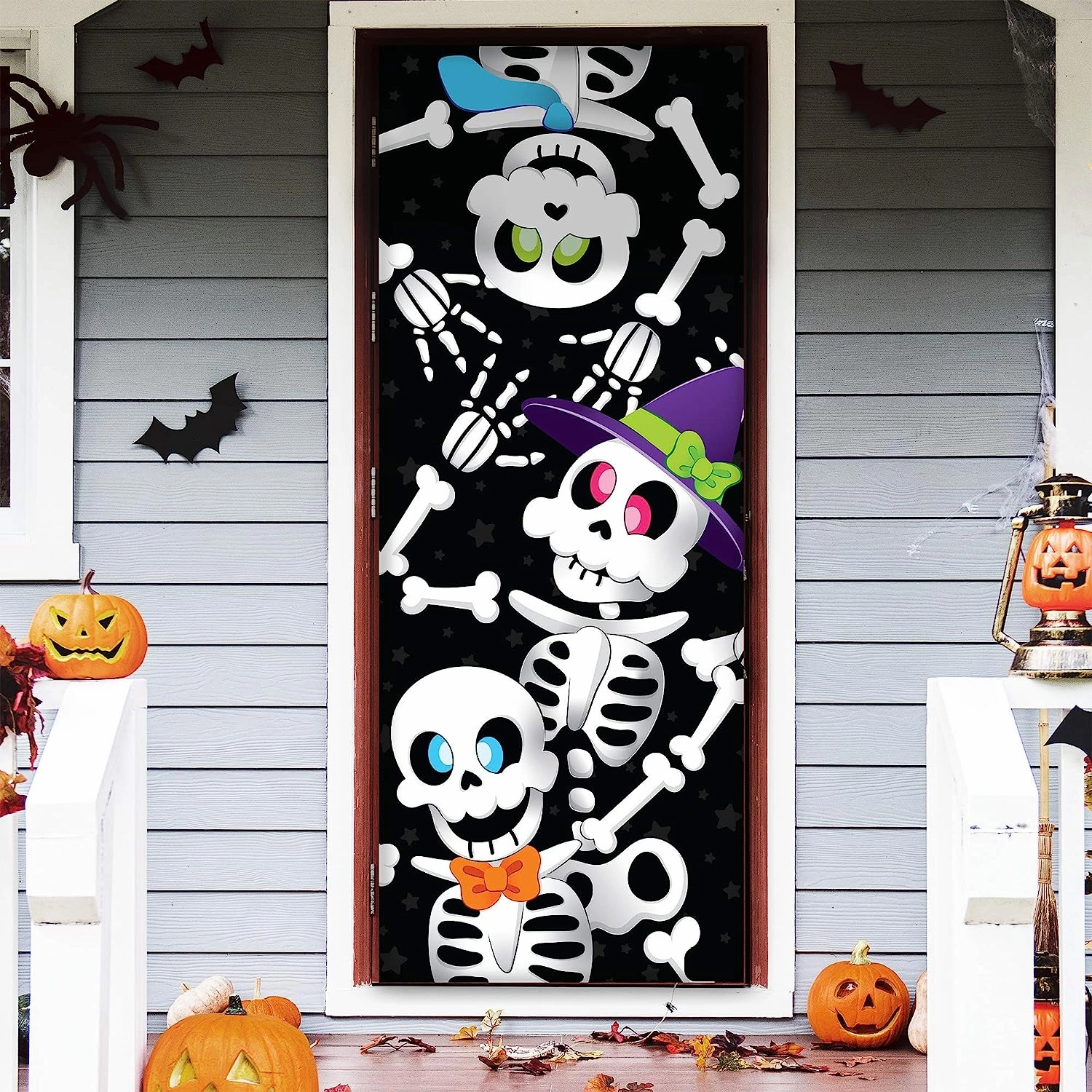 Cute Skeleton Family Door Cover Whimsical Accessories Monster Supplies