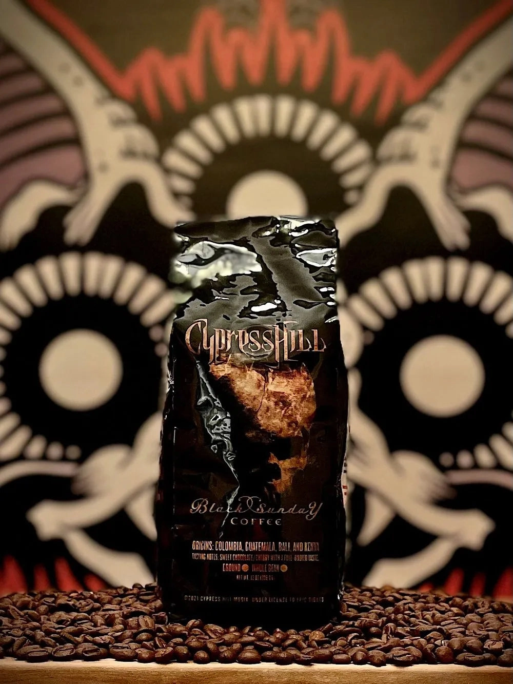 Fantastic Accents Wicked Decorations Dead Sled Coffee - Cypress Hill??s Black Sunday Ground Coffee