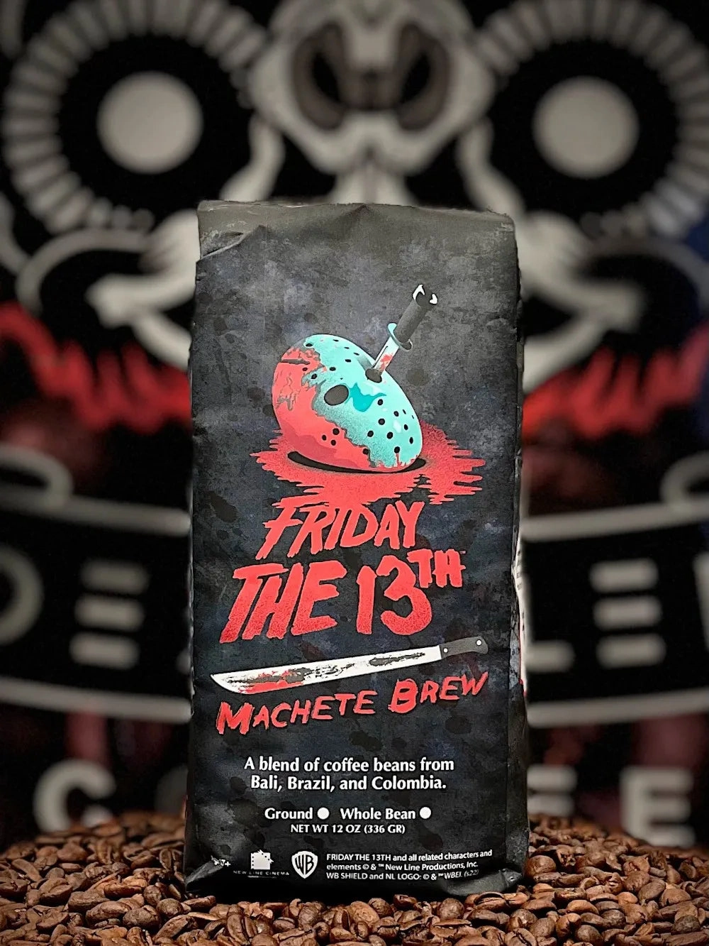 Scary Props Ghoulish Supplies Dead Sled Coffee - Friday The 13th Machete Brew Ground Coffee