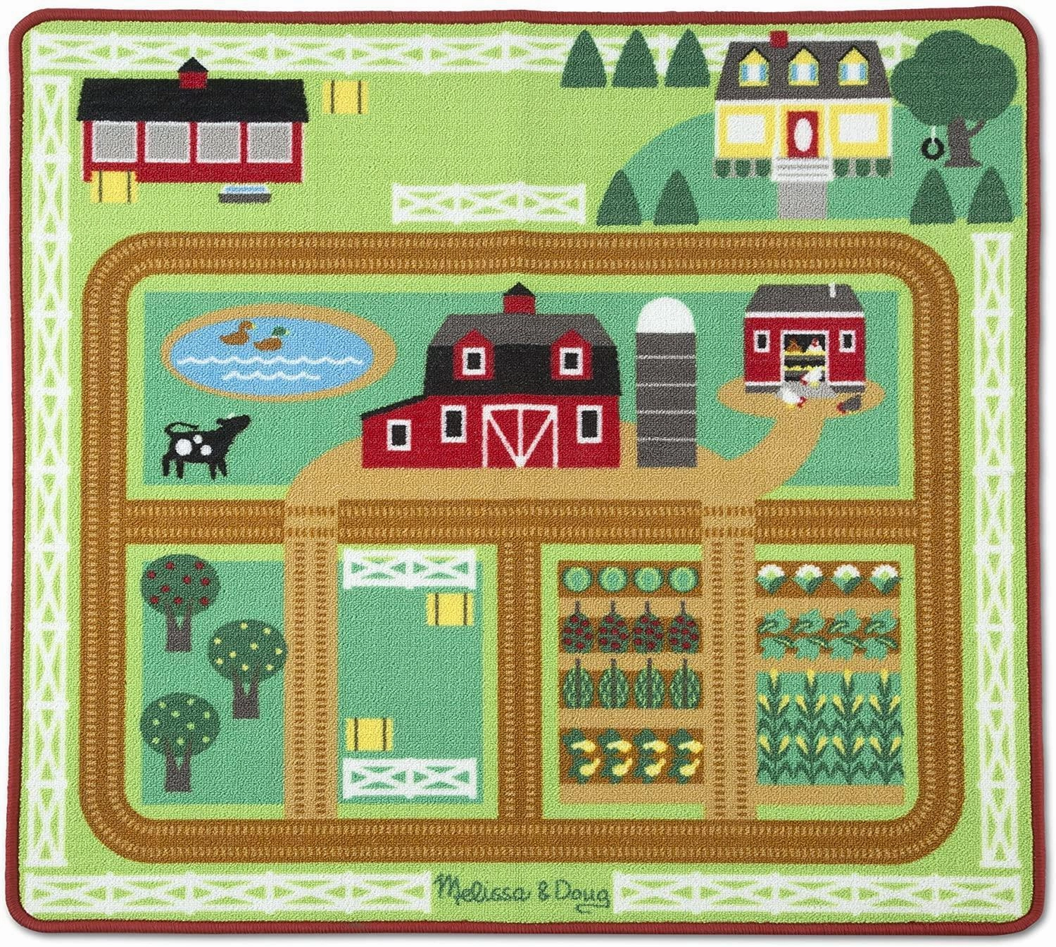 Realistic Handling Melissa & Doug 19425 Around the Barnyard Farm Animals Rug