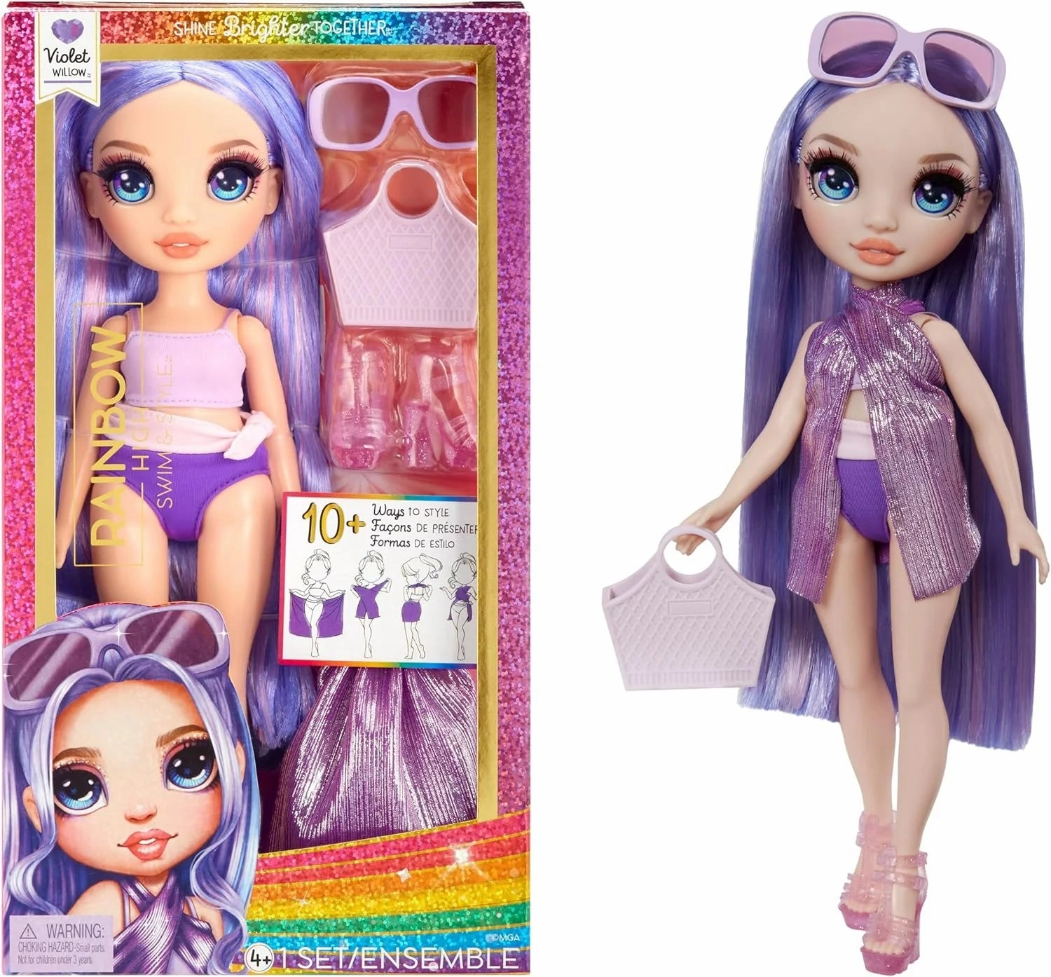 Rainbow High Swim & Style Violet Fashion Doll Era Specific