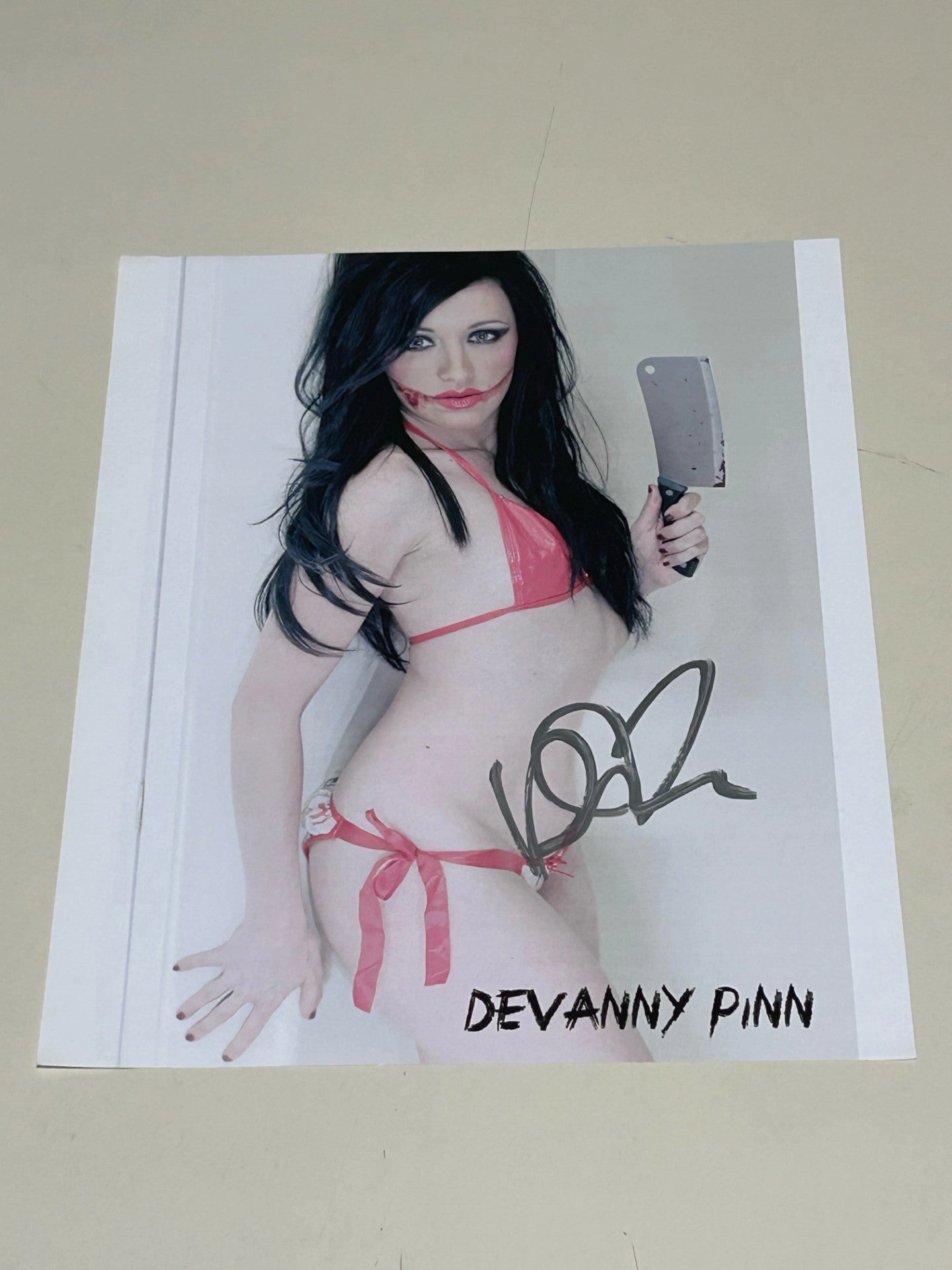 Mysterious Figures Charming Props Devanny Pinn signed 8x10s