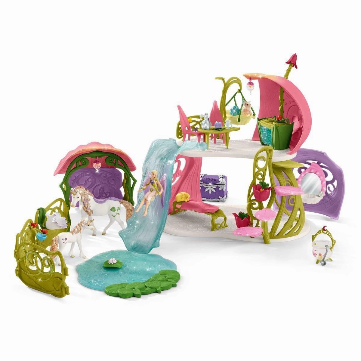 Schleich 42445 Glittering Flower House With Unicorns Celebrity Cameo