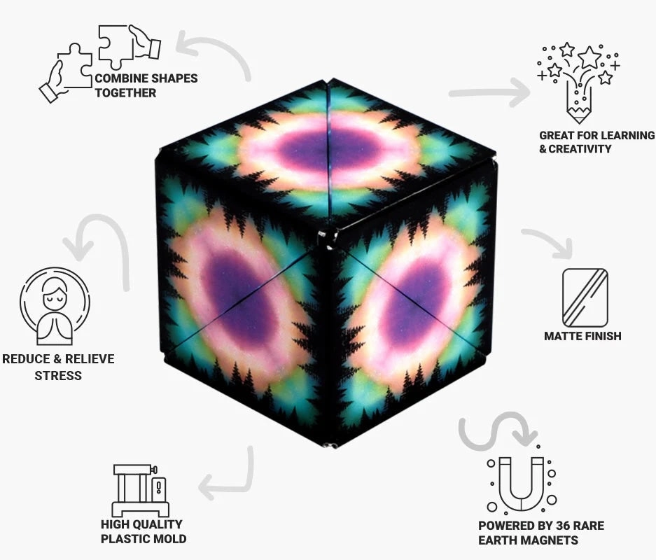 Shashibo Shape Shifting Magnetic Puzzle Cube Community Helpers Sewing kit