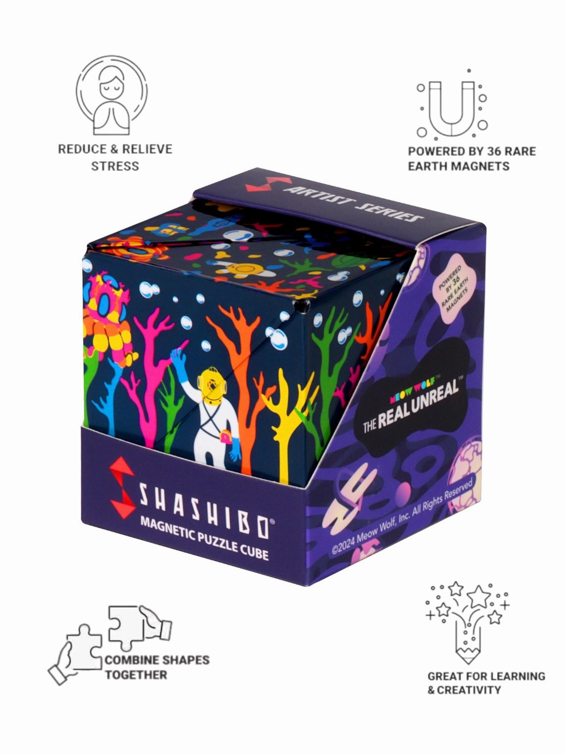 Pattern Making Shashibo Shape Shifting Magnetic Puzzle Cube