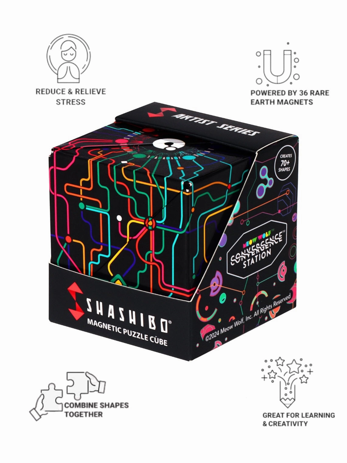 Shashibo Shape Shifting Magnetic Puzzle Cube Tile Game Prize Get