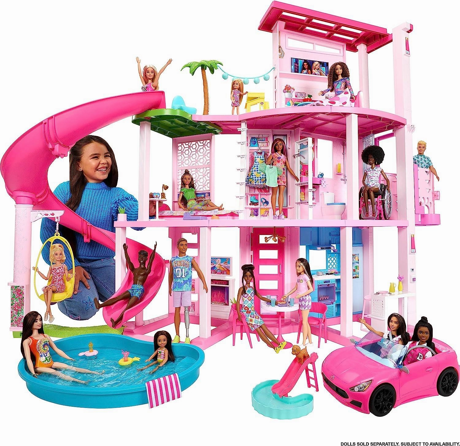 BARBIE Dreamhouse 2023 Pool Party Doll House Playset Camera Integration