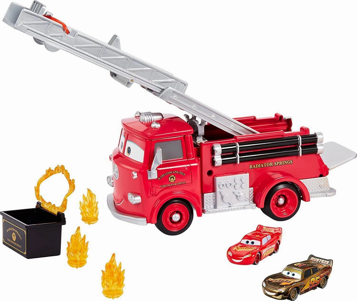 Disney Cars McQueen Toys Stunt & Splash Red Firetruck User Research