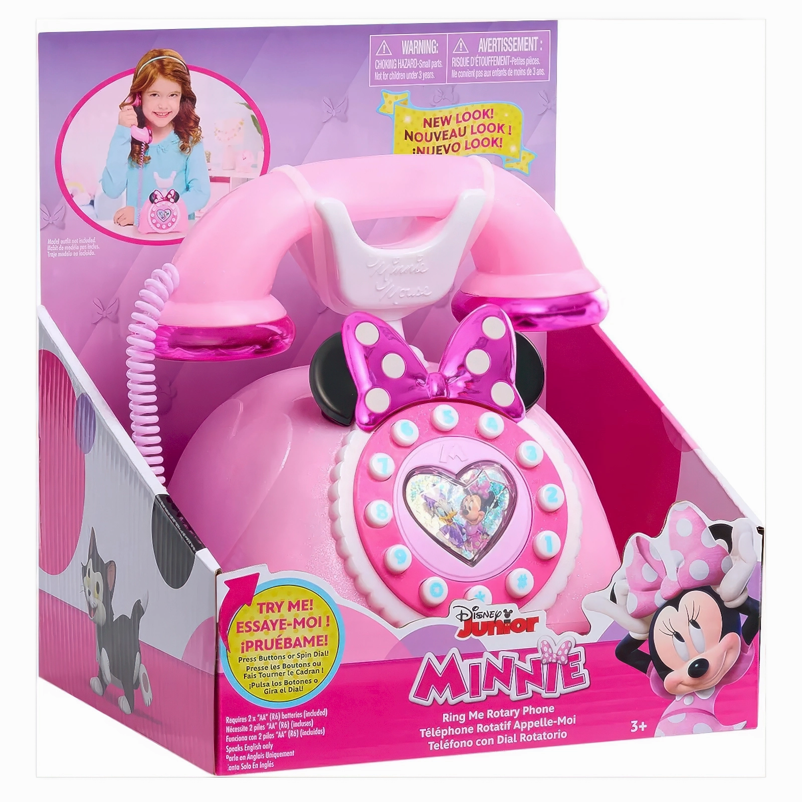 Disney Junior Minnie Mouse Ring Me Rotary Style Phone Unified Account