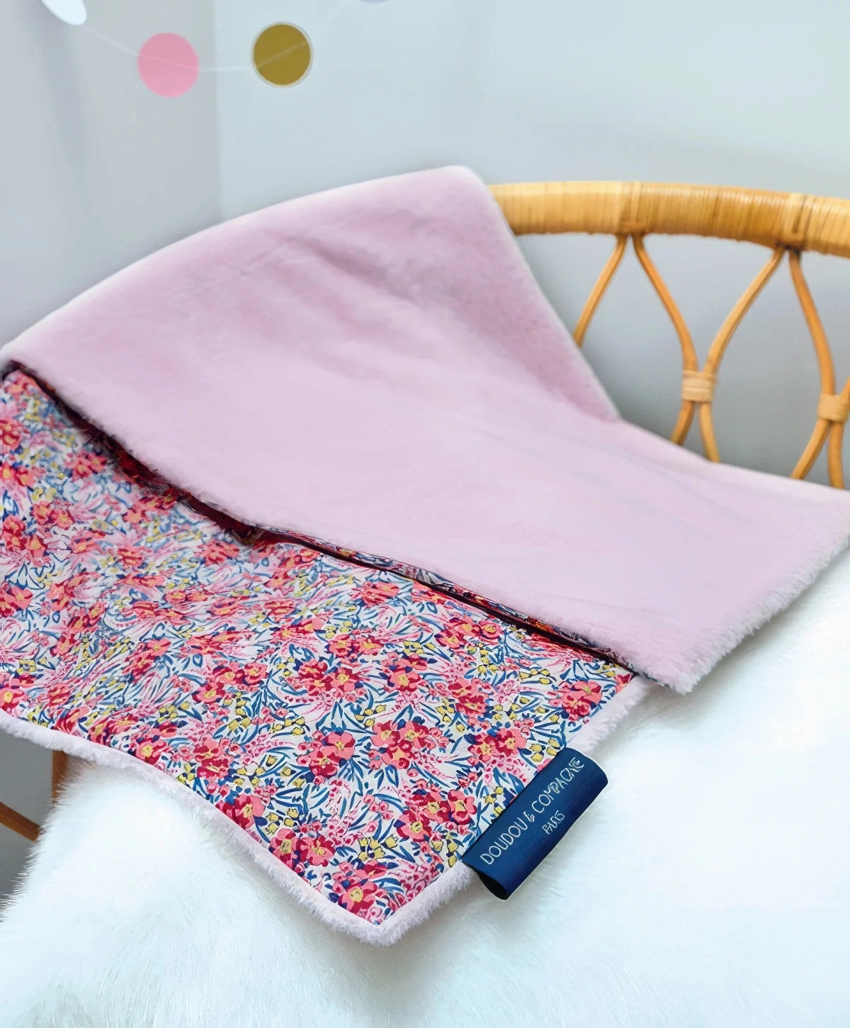 Doudou et Compagnie Boh'aime Soft Blanket - Soft Pink Wallet Maker