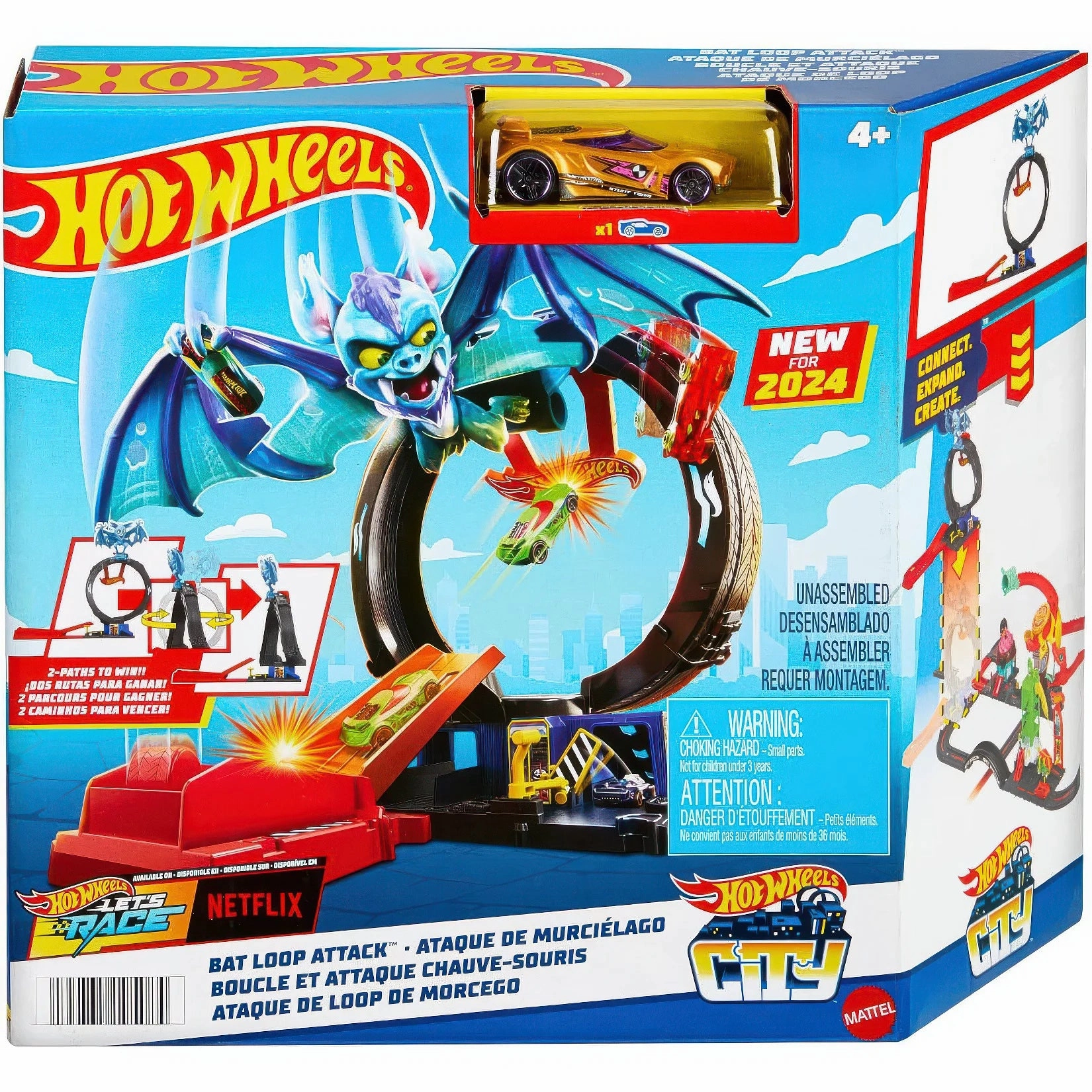 Hot Wheels City Let's Race Netflix - Bat Loop Attack Set Endless Supply Sometimes Tier