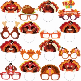 Electron Movement sports practice JOYIN Thanksgiving Party Photobooth Prop, 16 Pack