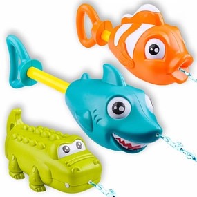 3 Pack Water Animal Character Water Soakers Sensory Exploration Slide Companion