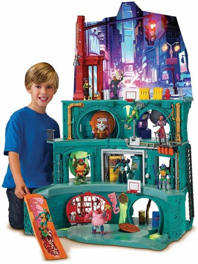 Teenage Mutant Ninja Turtles The Rise of the Teenage Mutant Ninja Turtles Epic Sewer Lair Playset Vinyl Release Mystery Solving
